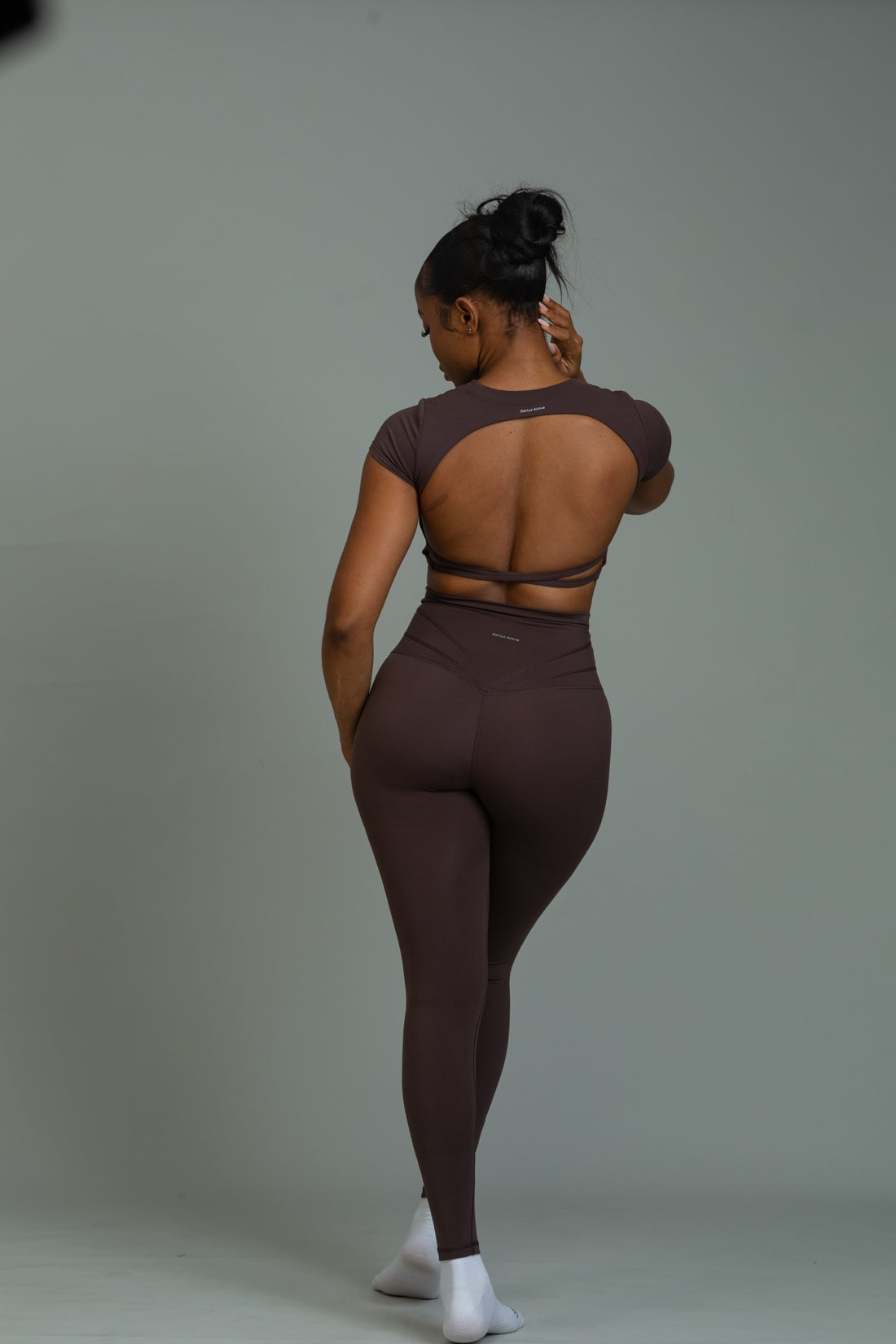 Stillness high waisted leggings (mahogany)