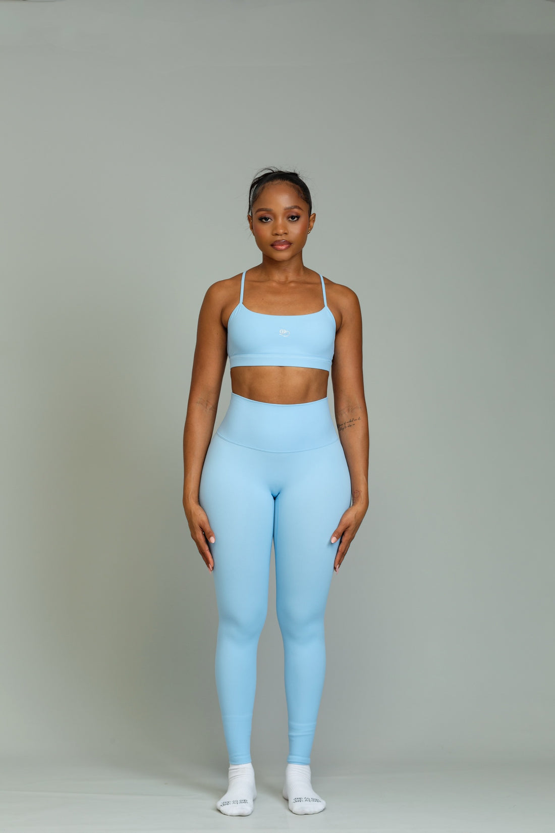 Poised 	high waisted leggings (ocean mist)