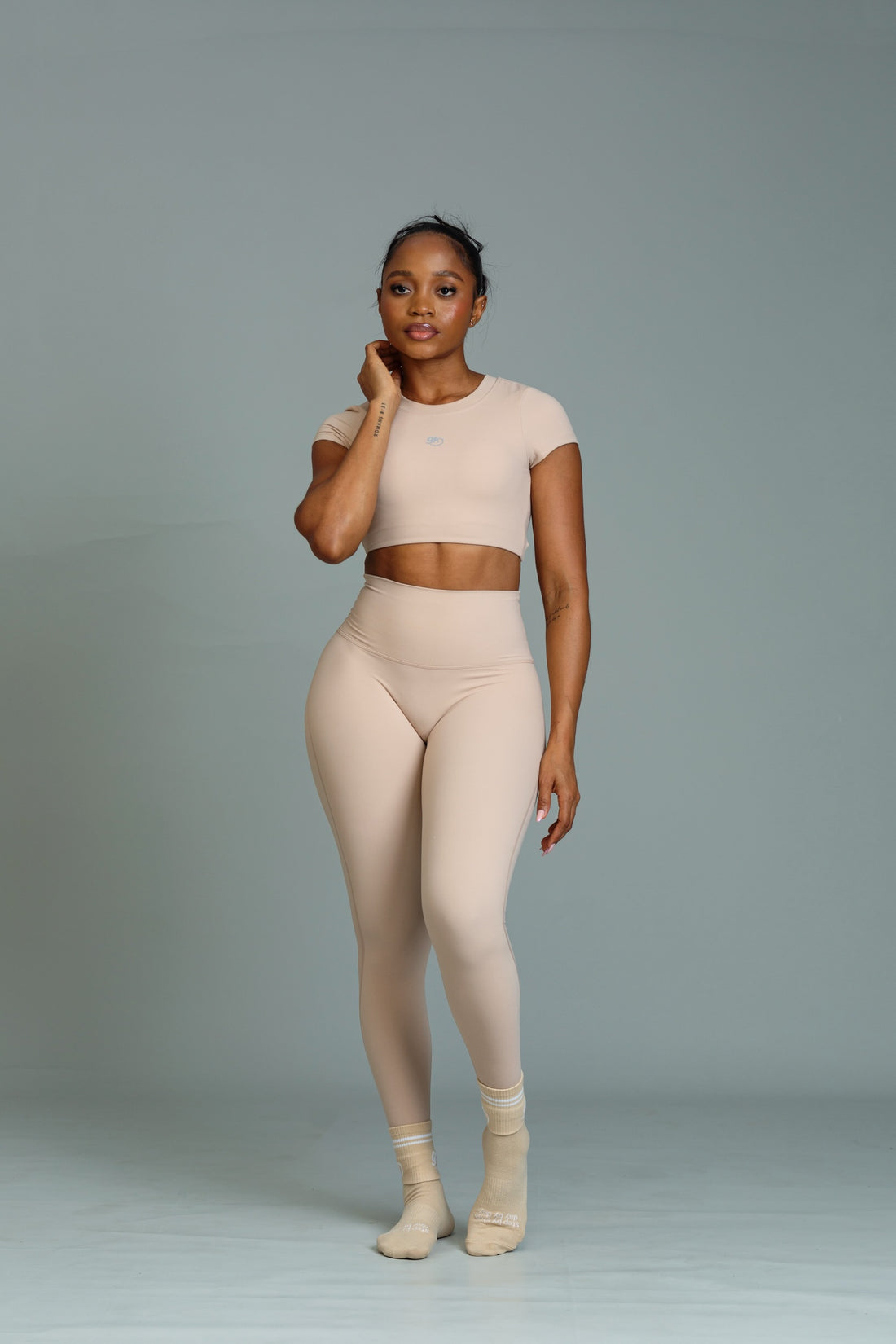 Stillness high waisted leggings (almond)