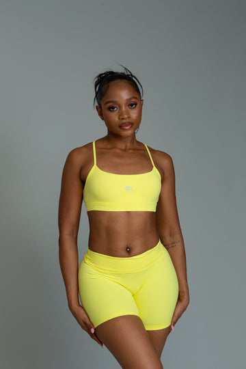 Cross back bralette ( citrus )