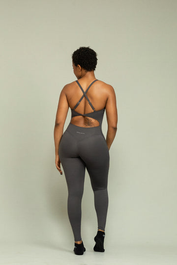 Sculpt Cutout Crossback Bodysuit (clay)