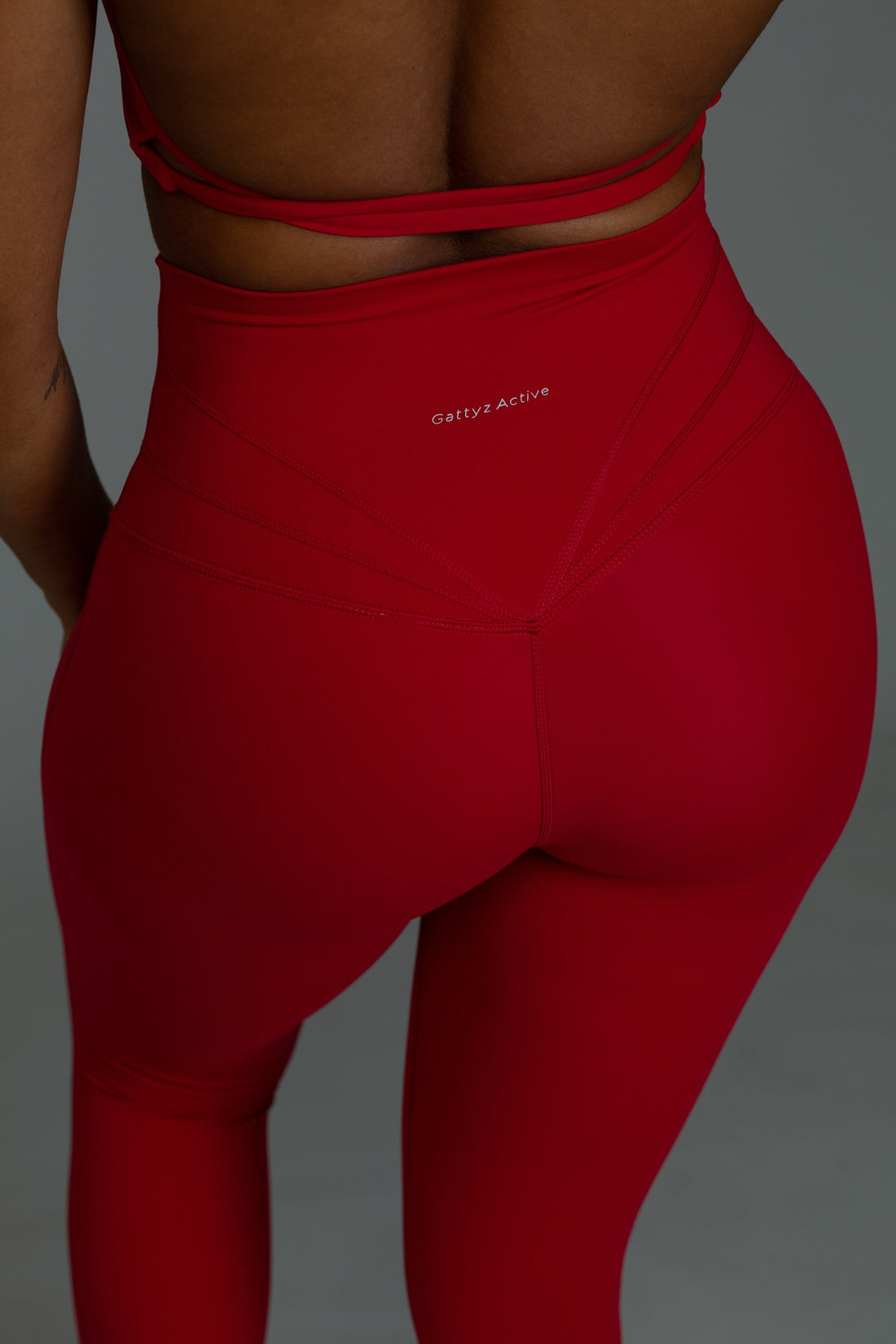 Stillness high waisted leggings (pomegranate)