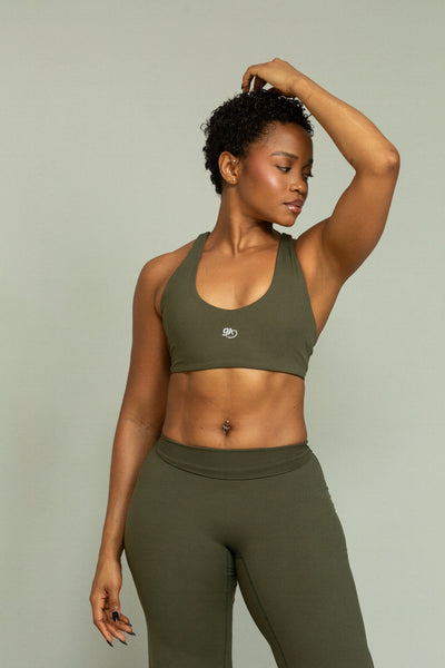 Form scoop-tank bralette (Olive)