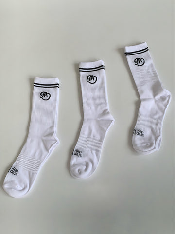 Unisexhalf crew socks (white)